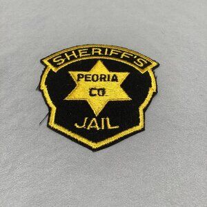 VINTAGE PEORIA COUNTY SHERIFF'S JAIL PATCH - NEW OLD STOCK
